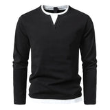 Ruben herenshirt met lange mouwen van gekamd katoen