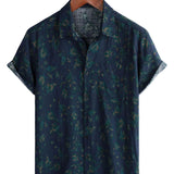 Retro boho herenoverhemd met bloemen