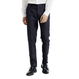 Marineblauwe slim-fit herenpantalon