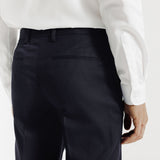 Marineblauwe slim-fit herenpantalon