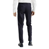 Marineblauwe slim-fit herenpantalon