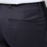 Marineblauwe slim-fit herenpantalon