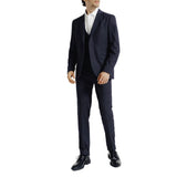 Marineblauwe slim-fit herenpantalon