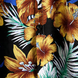 Geel herenoverhemd met bloemenprint