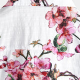 Wit herenoverhemd met bloemenprint