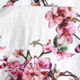 Herenoverhemd met bloemenprint in marineblauw of wit