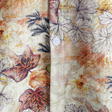 Beige resort-herenoverhemd met plantenprint