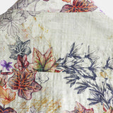 Beige resort-herenoverhemd met plantenprint