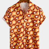 Oranje retro herenoverhemd in jaren-70-stijl