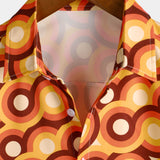 Oranje retro herenoverhemd in jaren-70-stijl