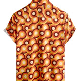 Oranje retro herenoverhemd in jaren-70-stijl