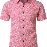 Roze Hawaï-herenoverhemd