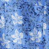 Ivo herenoverhemd met korte mouwen en bloemenprint – blauw