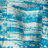 Ivo retro herenoverhemd met korte mouwen – blauw
