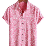 Roze Hawaï-herenoverhemd
