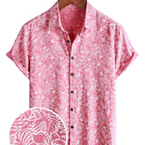 Roze Hawaï-herenoverhemd