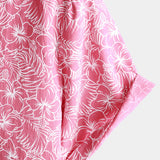 Roze Hawaï-herenoverhemd