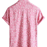 Roze Hawaï-herenoverhemd