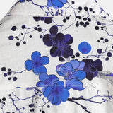 Hugo retro herenoverhemd met korte mouwen en bloemenprint – blauw