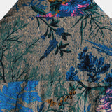 Grijs retro herenoverhemd met bloemenprint