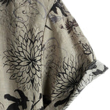 Ivo retro herenoverhemd met korte mouwen en bloemenprint – grijs