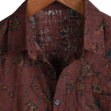 Retro boho herenoverhemd met bloemen