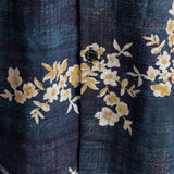 Job herenoverhemd met korte mouwen en bloemenprint – blauw