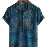Ivo herenoverhemd met korte mouwen – blauw
