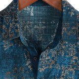 Ivo herenoverhemd met korte mouwen – blauw