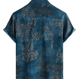 Ivo herenoverhemd met korte mouwen – blauw