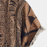 Bruin retro vintage herenoverhemd