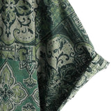 Frits retro herenoverhemd met korte mouwen en paisleyprint – groen