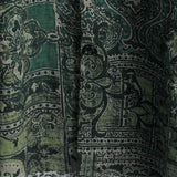 Frits retro herenoverhemd met korte mouwen en paisleyprint – groen