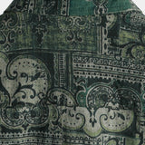 Frits retro herenoverhemd met korte mouwen en paisleyprint – groen