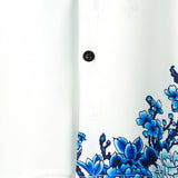 Wit vrijetijdsoverhemd voor heren met blauwe bloemen