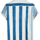 Blauw gestreept vintage herenoverhemd