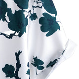 Wit zomers herenoverhemd met bloemenprint