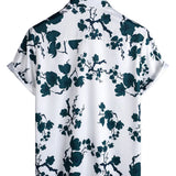 Wit zomers herenoverhemd met bloemenprint