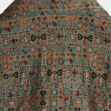 Bruin boho paisley herenoverhemd