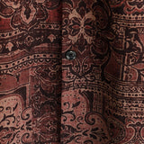 Bruin western paisley herenoverhemd