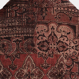 Bruin western paisley herenoverhemd