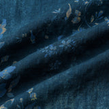Blauw herenoverhemd met aquarelbloemen