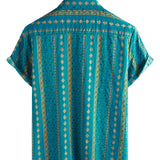 Jelle blauw gestreept retro herenoverhemd