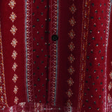Harm retro herenoverhemd met korte mouwen en strepen – rood