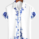 Herenoverhemd met Hawaïaanse bloemen
