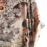 Casper retro herenoverhemd met korte mouwen en bloemenprint – beige