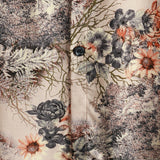 Casper retro herenoverhemd met korte mouwen en bloemenprint – beige