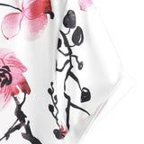 Gert herenoverhemd met korte mouwen en roze bloemenprint – wit
