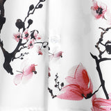 Gert herenoverhemd met korte mouwen en roze bloemenprint – wit