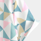 Wit herenoverhemd met driehoekenprint